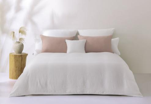 Ledina Leinenbettwäsche Natur weiß 