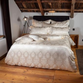 Plauener Seidenweberei Bettwäsche DAMASK nature 